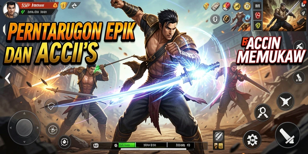 Tampilan gameplay seru dari 55RP dengan aksi menegangkan.