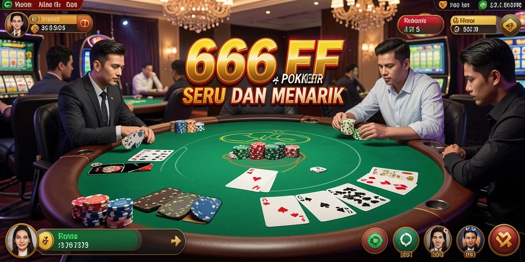 Tampilan menarik dari gameplay Poker di 666FF.