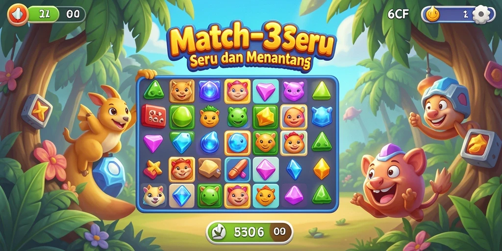 Tampilan gameplay 6CF yang menarik dan penuh warna.
