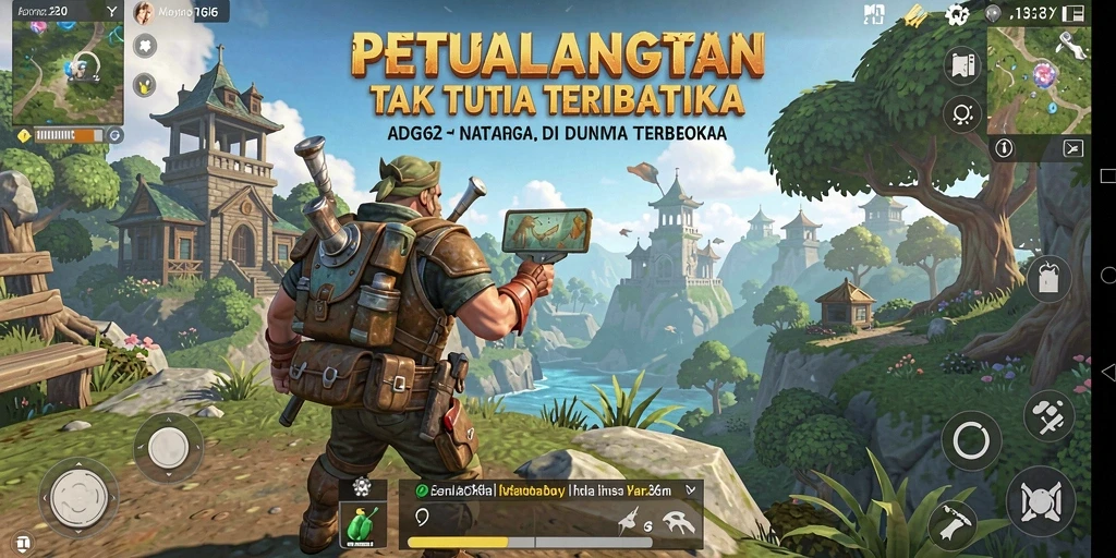 Tangkapan layar gameplay ADG62 menampilkan eksplorasi dunia terbuka yang menakjubkan.