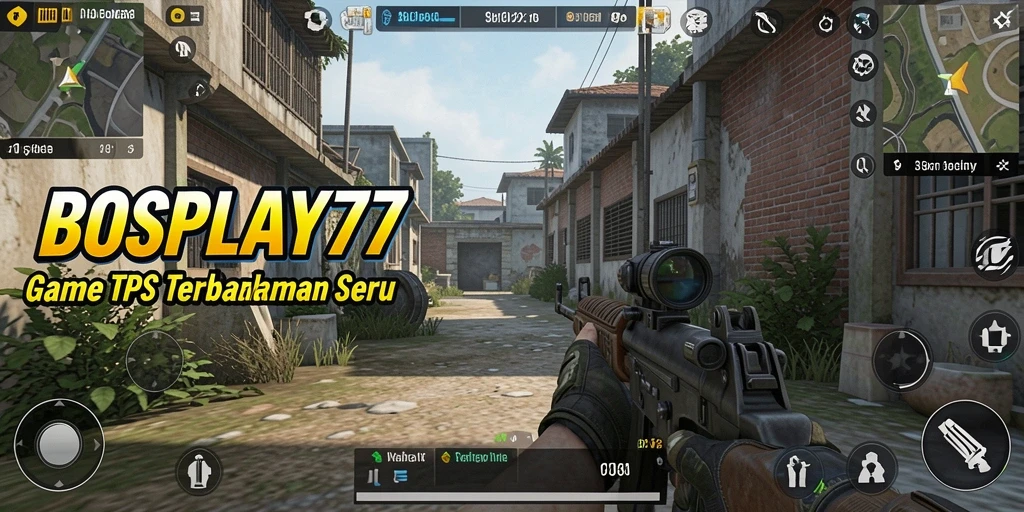 Screenshot gameplay BOSPLAY77 yang menampilkan aksi pertempuran yang intens.