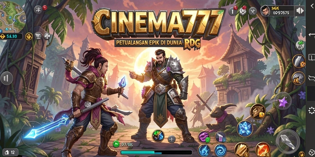 Tampilan gameplay menakjubkan di dunia RPG yang dinamis.