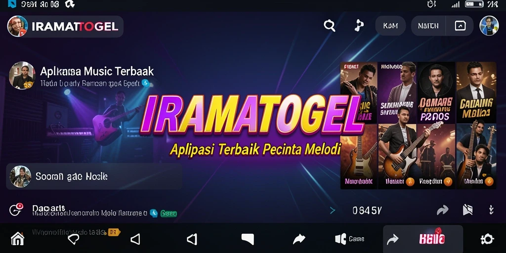 Tangkapan layar gameplay IRAMATOGEL yang menunjukkan fitur interaktif musik.