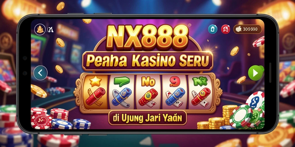 Screenshot gameplay NX888 menampilkan aksi seru dan desain menarik casino.