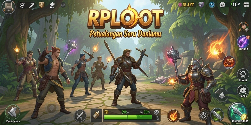 Tampilan menarik dalam gameplay ARPG RPLOOT dengan pertarungan yang seru.