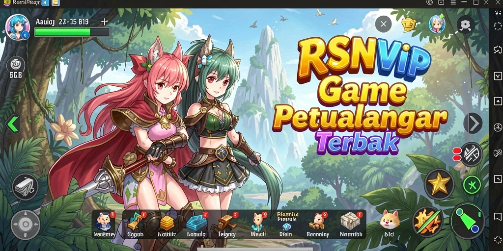 Tampilan gameplay menarik dari RSNVIP dengan karakter Anime.
