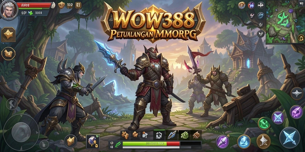 Screenshot WOW388 yang menunjukkan aksi gameplay MMORPG yang mengasyikkan.